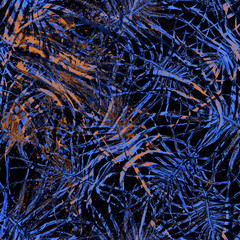 Tropical Blue Seamless Pattern