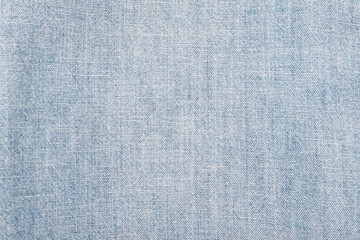 Closeup of cotton mixed with polyester fabric in light blue and grey tone for textile texture for...