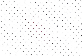 Light Pink, Red vector backdrop with english symbols.