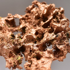 piece of copper - a chemical element
