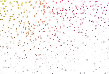 Light Pink, Yellow vector pattern with christmas stars.