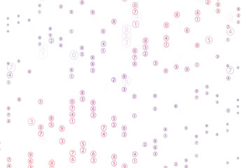 Light Pink, Yellow vector background with math characters.