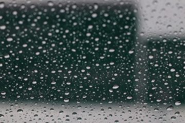 Naklejka na ściany i meble Pattern of water rain drops on window background