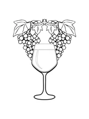 Foto op Plexiglas Wein Weinglas  Weintrauben Ranken Weinprobe Weinlese Reben Genuss Herbst Weinkenner trinken Romantik gemütlichkeit 1c © Style-o-Mat-Design