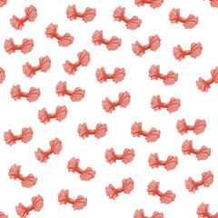 Red bows seamless pattern for gift wrapping paper.