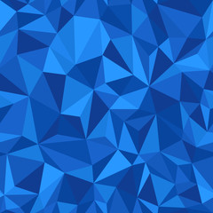 Fototapeta premium Blue abstract mosaic background. triangular layout. Modern abstract illustration with triangles. Triangle seamless pattern for your banner