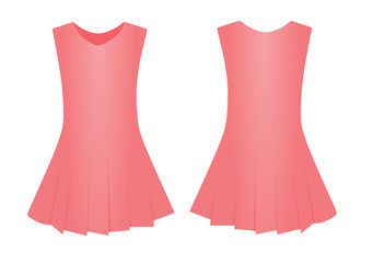 Pink woman dress. vector illustration