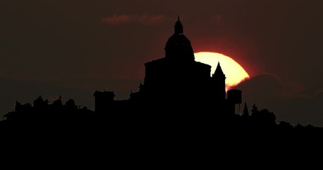 Moonrise Sunrise Sunset Silhouette Time Lapse