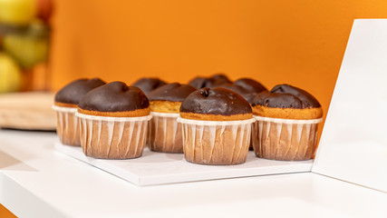 Magdalenas con chocolate