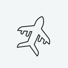 Plane vector icon illustration sign