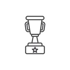 Isolated competition trophy vector design
