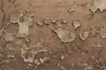 old putty falls off the wall, cracks