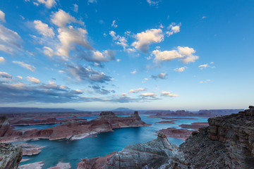 Alstrom Point, AZ, USA. View of Gunsight Bay from overlook at Alstrom Point.
