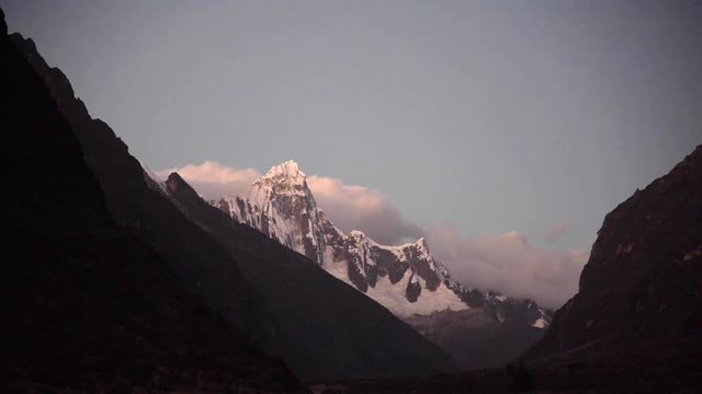 Suset Timelapse on Santa Cruz Trek in Huscaran National Park in Peru