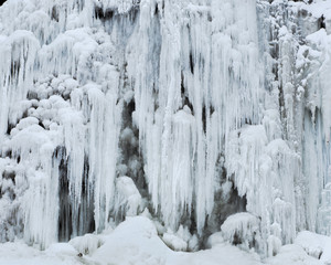 Fototapeta na wymiar Frozen Waterfall