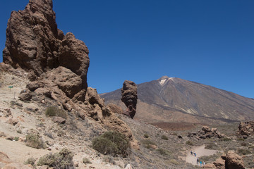 Teide Volcano with famous Roque Cinchado rock formation