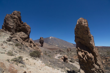 Teide Volcano with famous Roque Cinchado rock formation