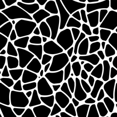 Vector stone seamless pattern. Abstract mosaic. Broken glass.