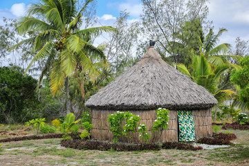 Plakat Traditional Kanak house on Ouvea Island, Loyalty Islands, New Caledonia