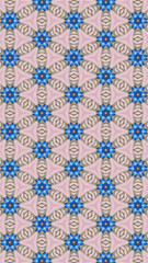 Ornate geometric pattern and abstract colored background