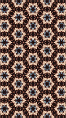 Ornate geometric pattern and abstract colored background