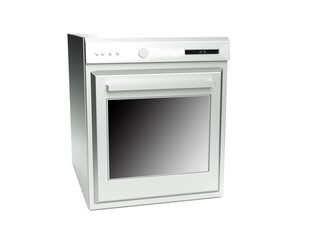 professional oven on a white background 3d render