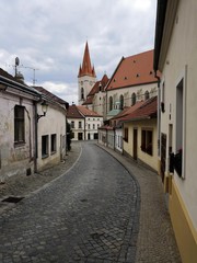 Fototapeta na wymiar Public street in Znojmo, Bohemia