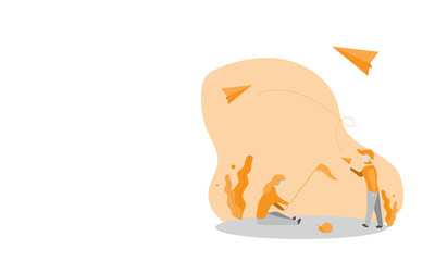 freelance working flat design