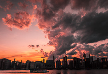 Obraz na płótnie Canvas Sunset New York City