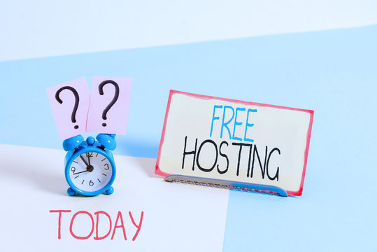 Text sign showing Free Hosting. Business photo showcasing business of providing storage space and access for websites