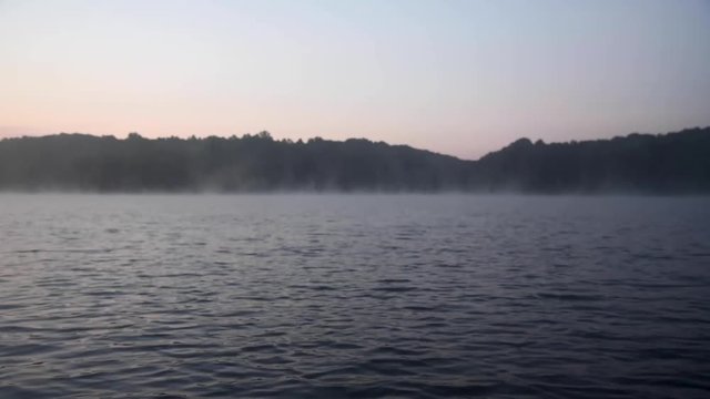 Dawn Mist on Patoka Lake in hoosier National Forest