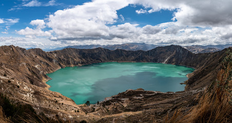 Obraz premium The Quilotoa Volcano in Ecuador
