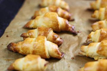 Making Croissant Cookies with Filling. Series.