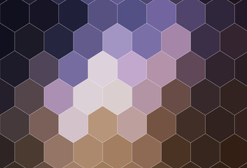 Dark Pink, Yellow vector pattern with colorful hexagons.