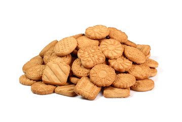 Biscuit - Heap. Isolated on white background.