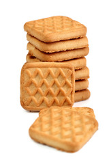 Biscuit. Isolated on white background.