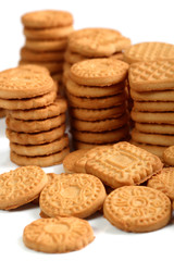 Biscuit Assorted. Isolated on white background.
