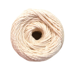 ball of twine on a white background