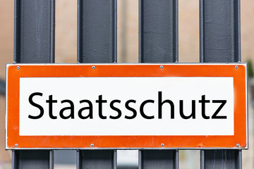 Staat Schutz Hinweis Schild