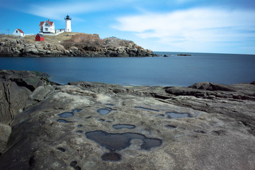 Fototapeta na wymiar Cape Neddick Light (Nubble Lighthouse)