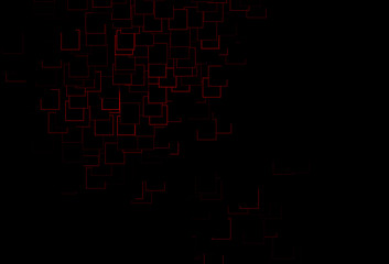 Fototapeta premium Dark Red vector background with rectangles.