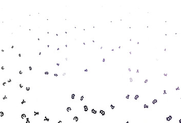 Light Purple vector background with financial symbols.