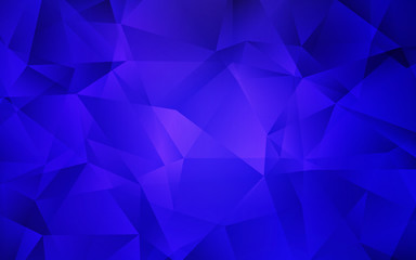 Obraz premium Dark BLUE vector polygonal background. A completely new color illustration in a polygonal style. Brand new design for your business.