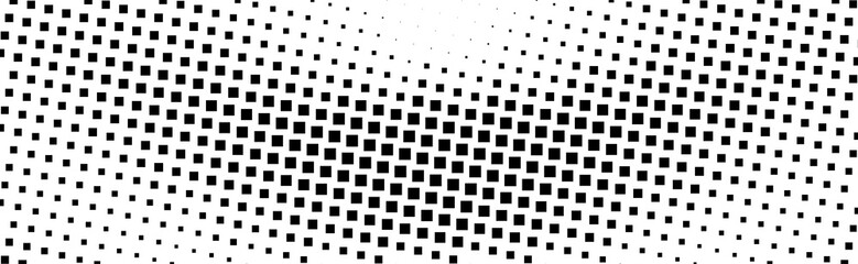 Abstract monochrome halftone. Chaotic waves vector pattern