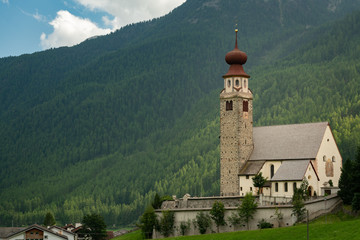 The church of Unser Frau on a cloudy day in summer