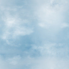 White clouds and blue sky seamless stock illustration.