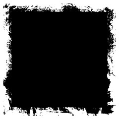 Grunge background black rectangular isolated on white background