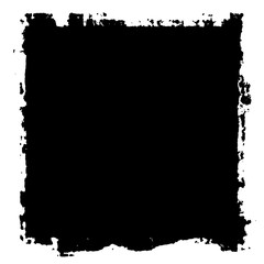 Obraz premium Grunge background black rectangular isolated on white background