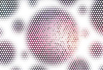 Light Blue, Red vector background with set of hexagons.