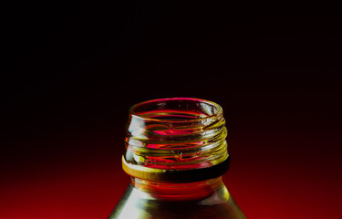 Isolated opened bottle cap in vibrant background